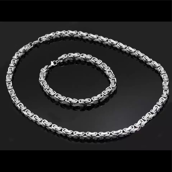 Stainless Steel Hip Hop Jewelry Set - Picture 6 of 6